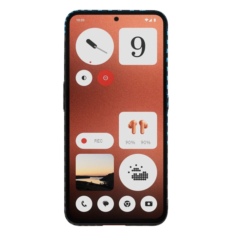 Cover til Nothing CMF Phone 1, Techsuit, Carbonite FiberShell, Sort Blå
