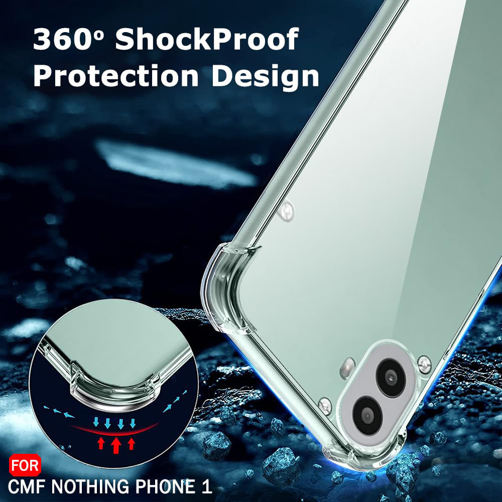 Cover til Nothing CMF Phone 1, Techsuit, Stødabsorberende Klar, Transparent