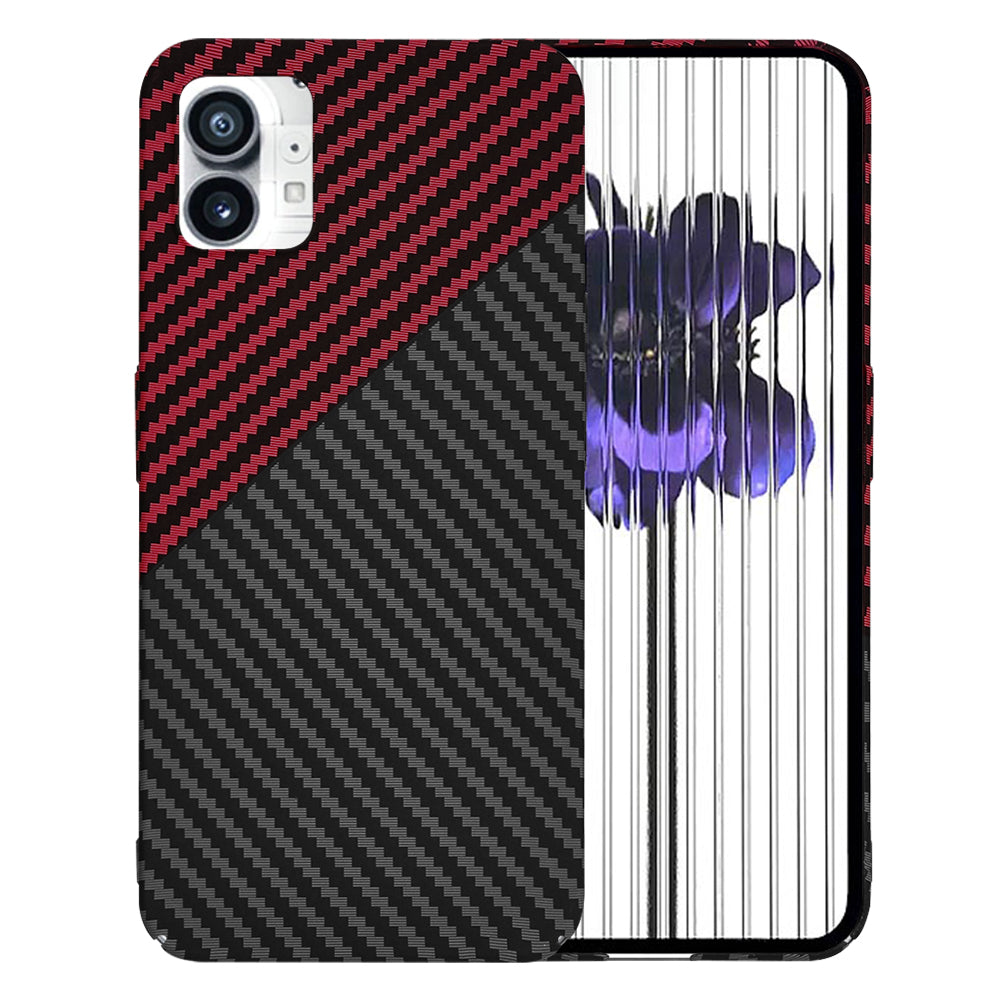 Cover til Nothing Phone (1), Techsuit, Carbonite FiberShell, Sort Rød