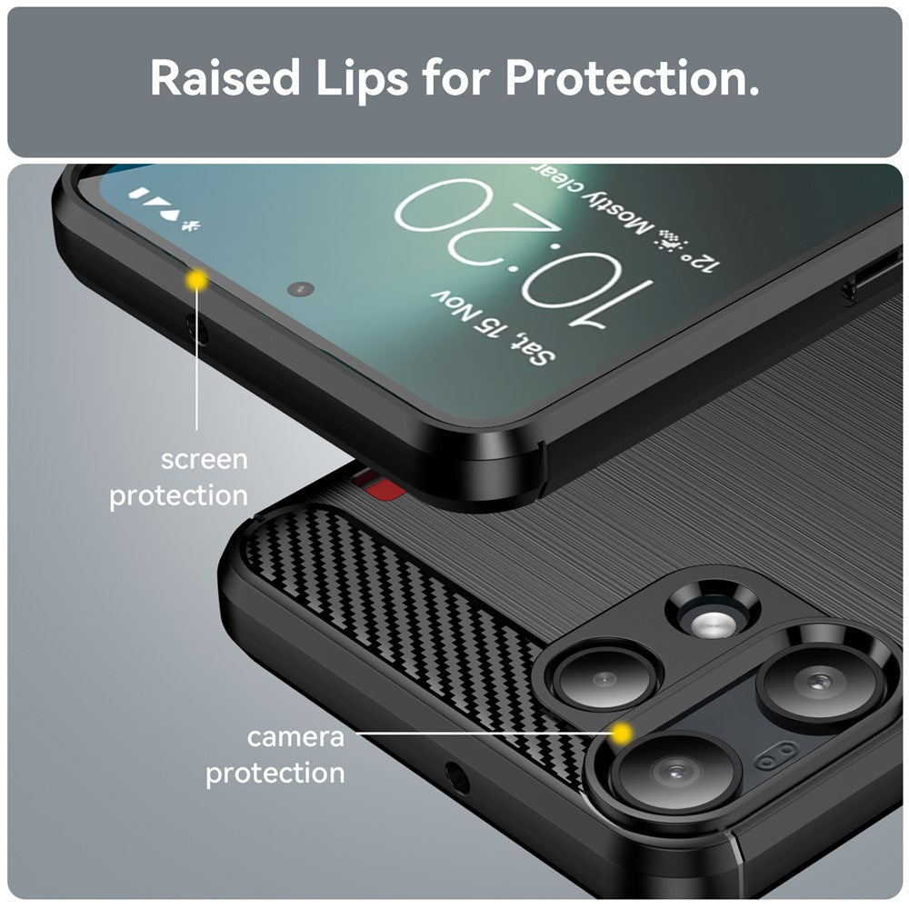 Etui til Nothing Phone (3a) Lite, Techsuit, Carbon, Sort