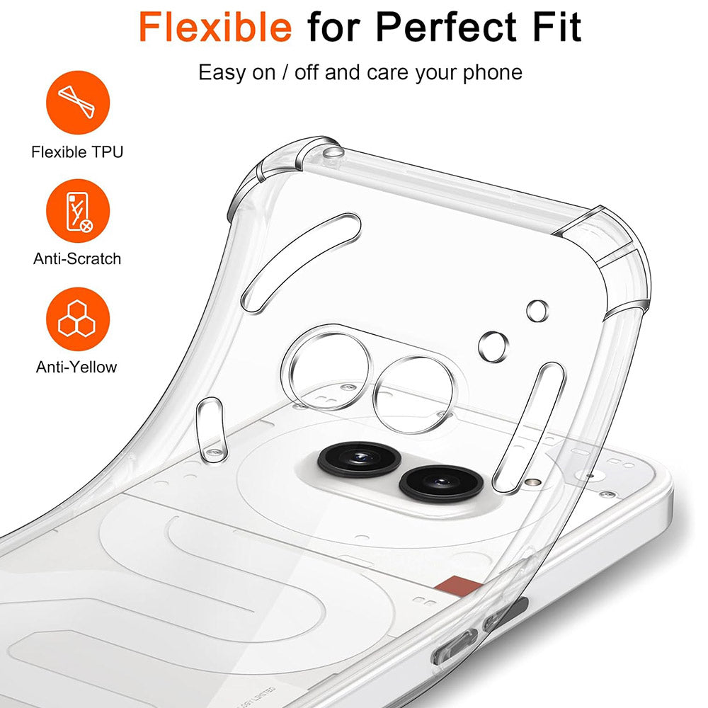 Etui til Nothing Phone (4a) Pro, Techsuit, Shockproof Clear, Gennemsigtig