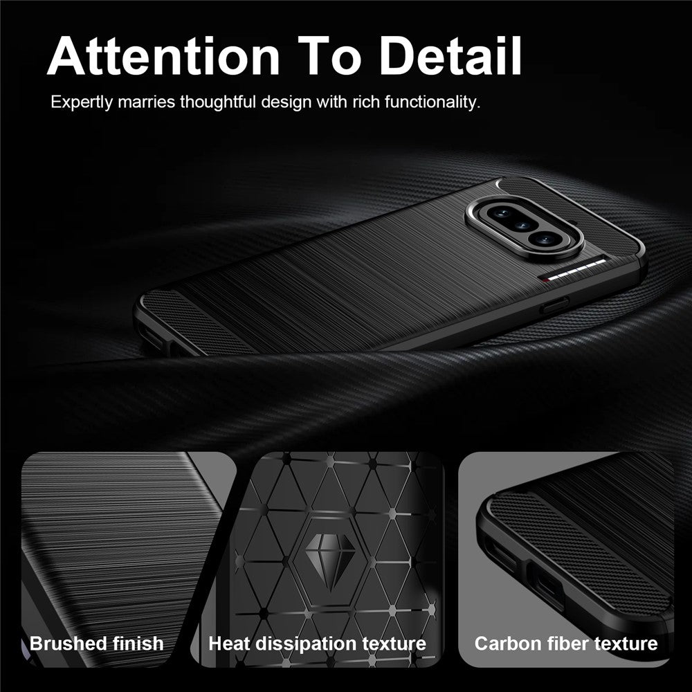 Etui til Nothing Phone (4a), Techsuit, Carbon, Sort