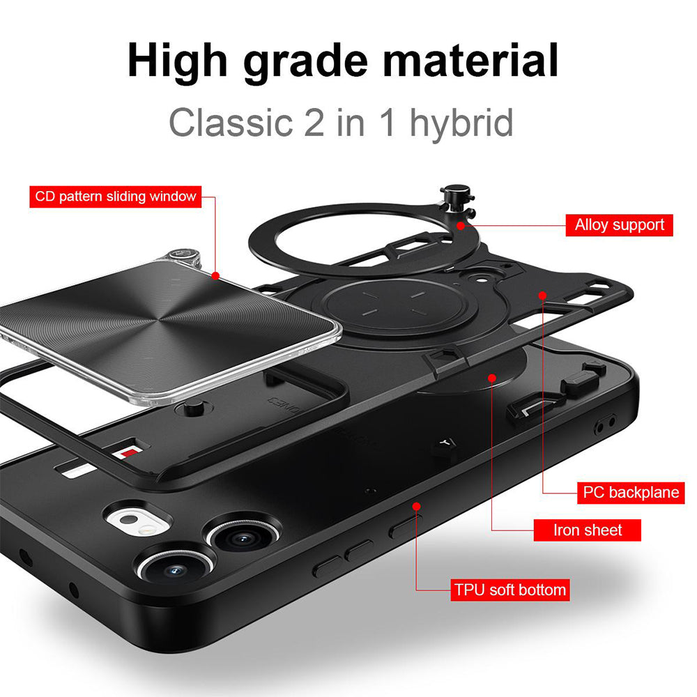 Cover til Nothing Phone (4b), Techsuit, CamGuard Pro, Sort