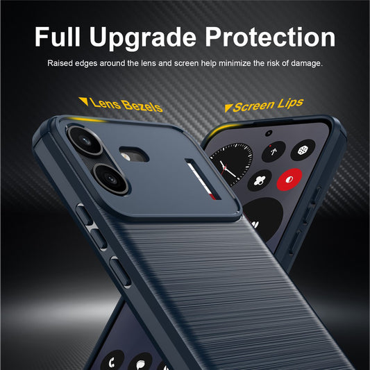 Cover til Nothing Phone (4b), Techsuit, Carbon, Blå