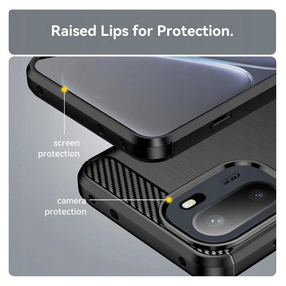 Etui til OnePlus 15R, Techsuit, Carbon, Sort