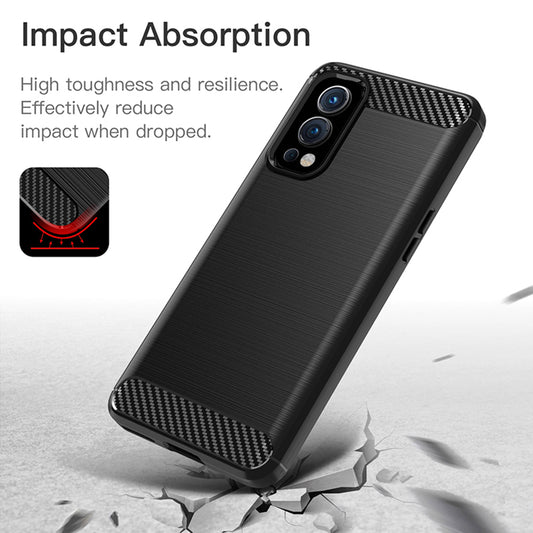 Cover til OnePlus Nord 2 5G, Techsuit, Carbon, Sort