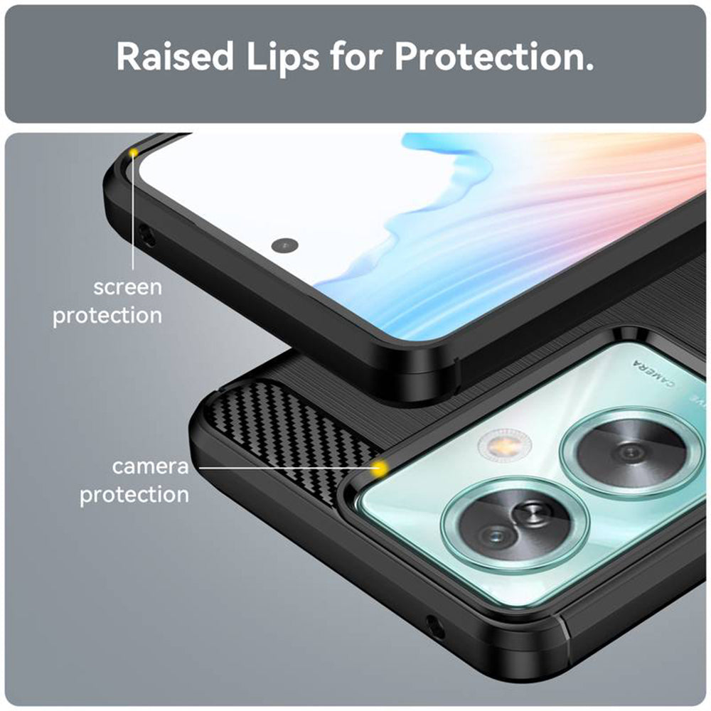 Cover til OnePlus Nord N30 SE / Oppo A79, Techsuit, Carbon, Sort