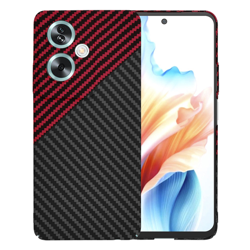 Cover til OnePlus Nord N30 SE / Oppo A79, Techsuit, Carbonite FiberShell, Sort Rød