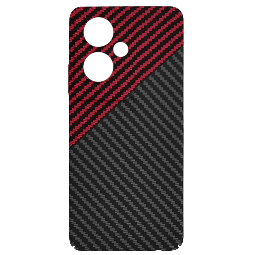 Cover til OnePlus Nord N30 SE / Oppo A79, Techsuit, Carbonite FiberShell, Sort Rød