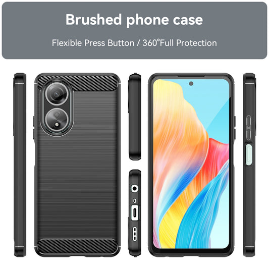 Cover til Oppo A58 4G, Techsuit, Carbon, Sort