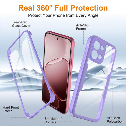 Cover til Oppo A6 Pro 5G / A6 Pro 4G, Techsuit, ColorVerse 360, Lilla
