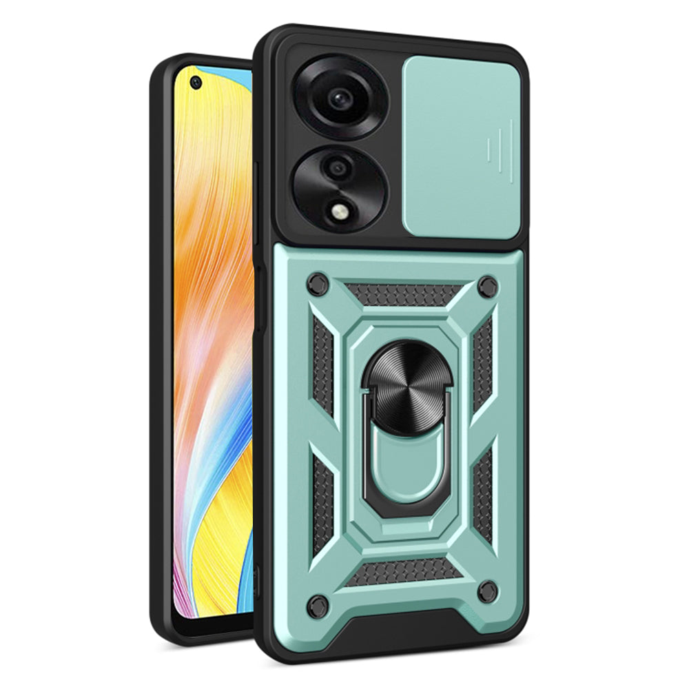 Etui til Oppo A78 4G, Techsuit, CamShield, Grøn