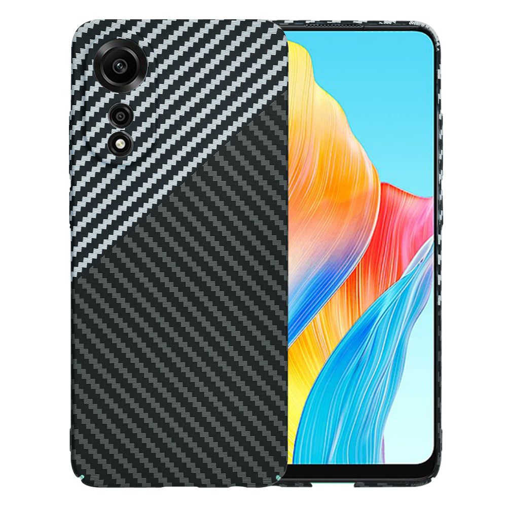 Cover til Oppo A78 4G, Techsuit, Carbonite FiberShell, Sort Grå