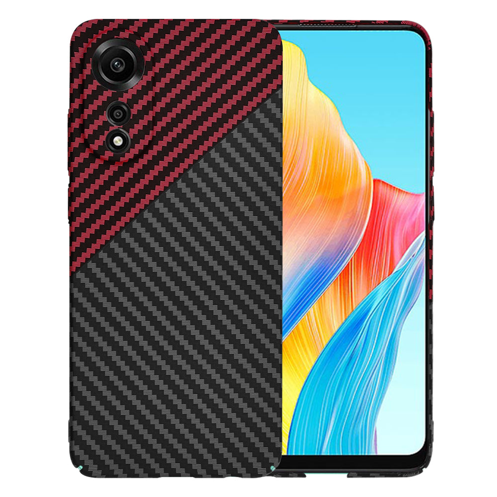 Cover til Oppo A78 4G, Techsuit, Carbonite FiberShell, Sort Rød