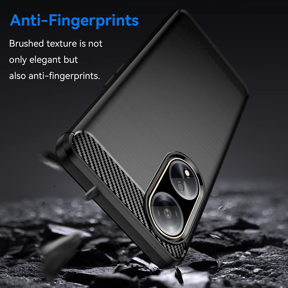 Cover til Oppo A98, Techsuit, Carbon, Sort