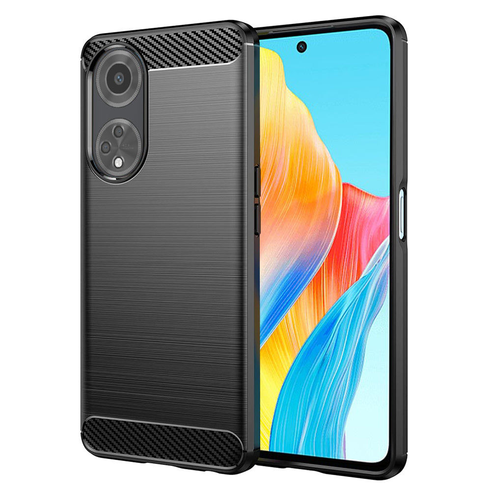 Cover til Oppo A98, Techsuit, Carbon, Sort