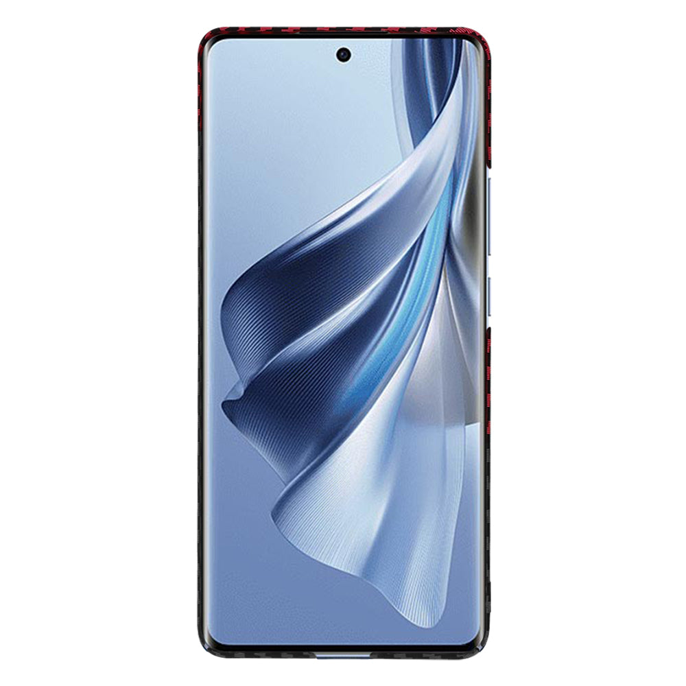 Cover til Oppo Reno10 / Reno10 Pro, Techsuit, Carbonite FiberShell, Sort Rød