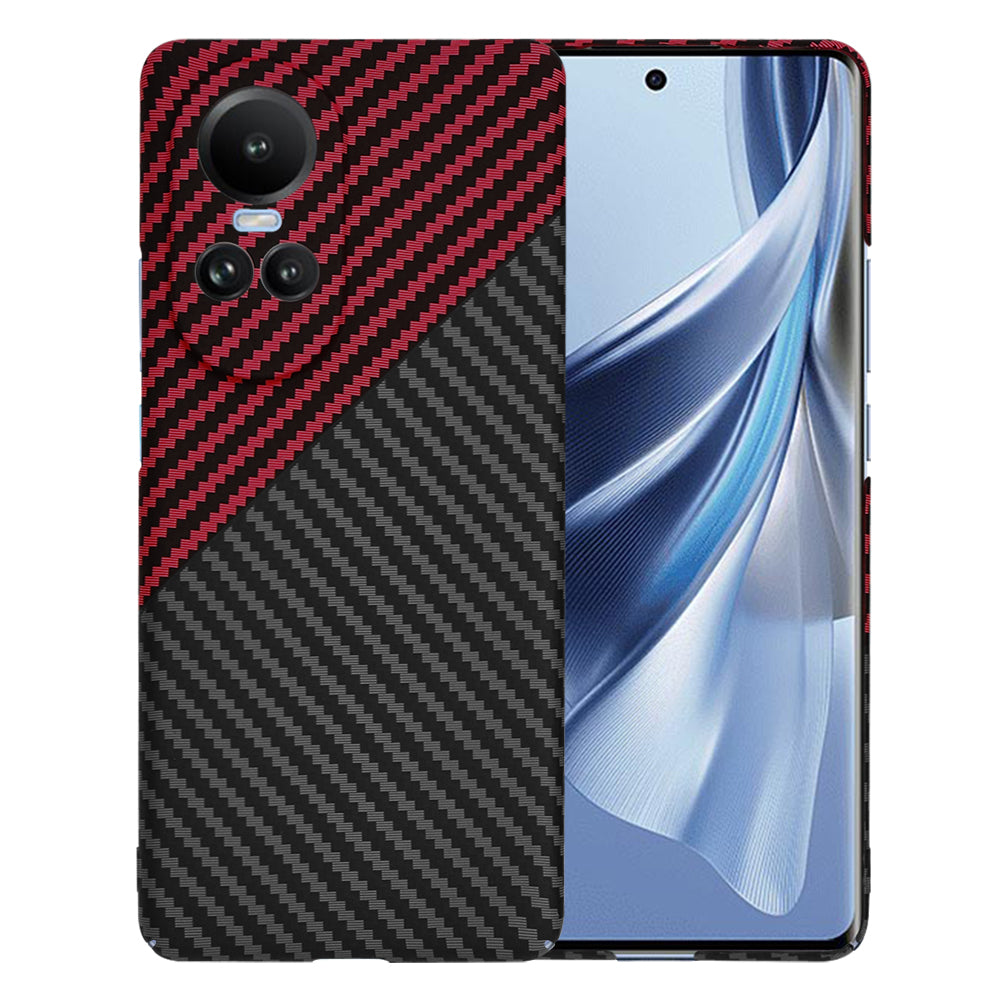 Cover til Oppo Reno10 / Reno10 Pro, Techsuit, Carbonite FiberShell, Sort Rød