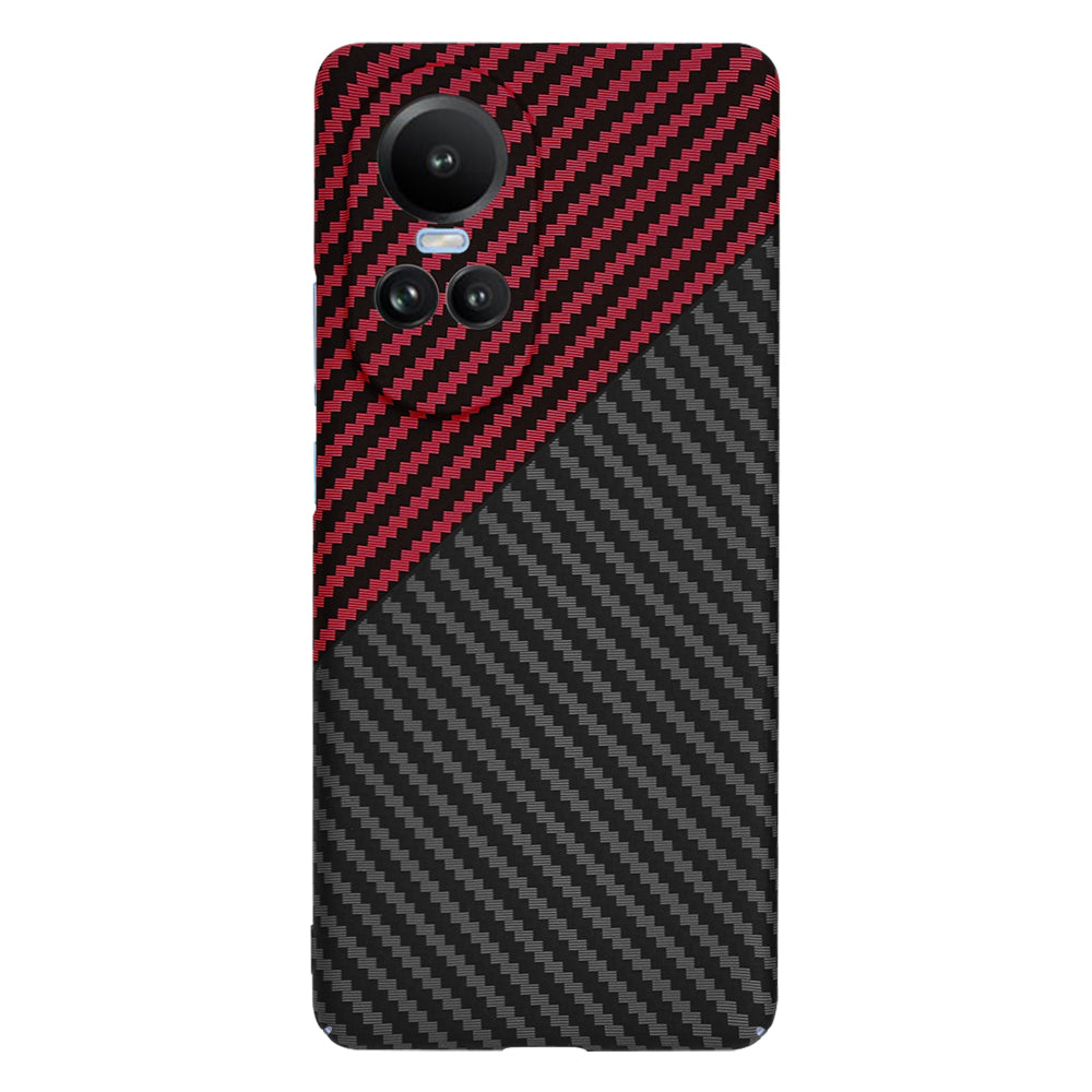 Cover til Oppo Reno10 / Reno10 Pro, Techsuit, Carbonite FiberShell, Sort Rød