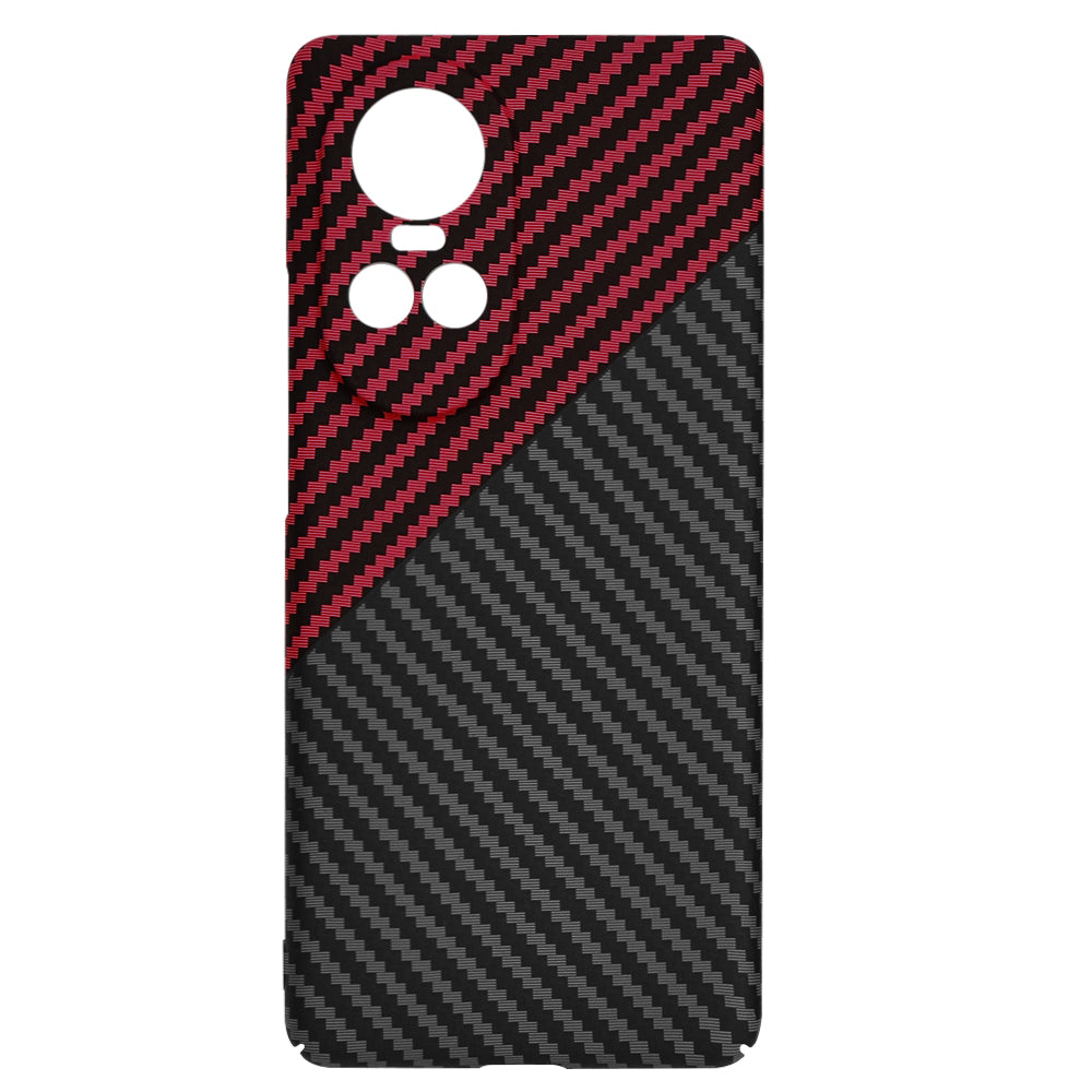 Cover til Oppo Reno10 / Reno10 Pro, Techsuit, Carbonite FiberShell, Sort Rød