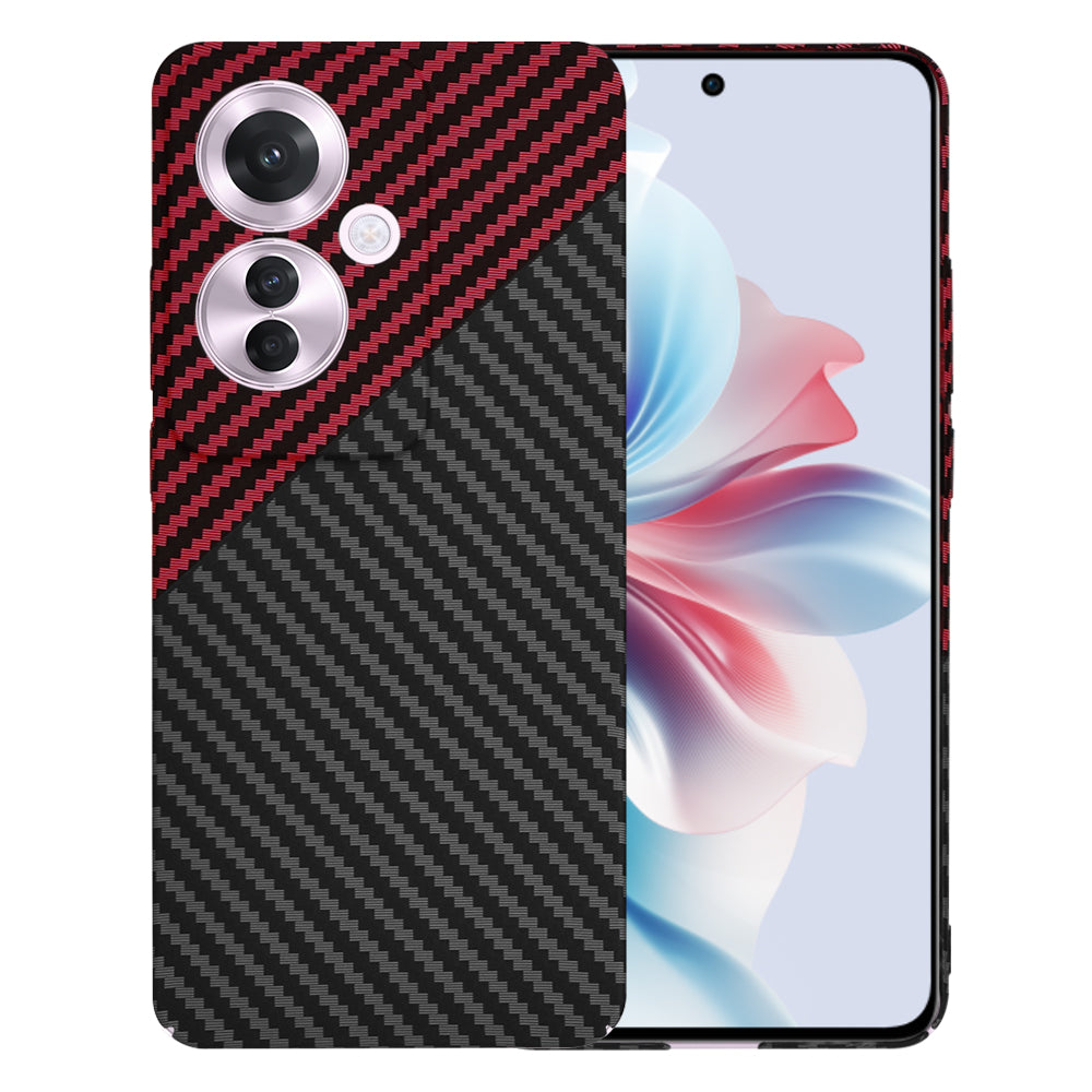 Cover til Oppo Reno11 F, Techsuit, Carbonite FiberShell, Sort Rød
