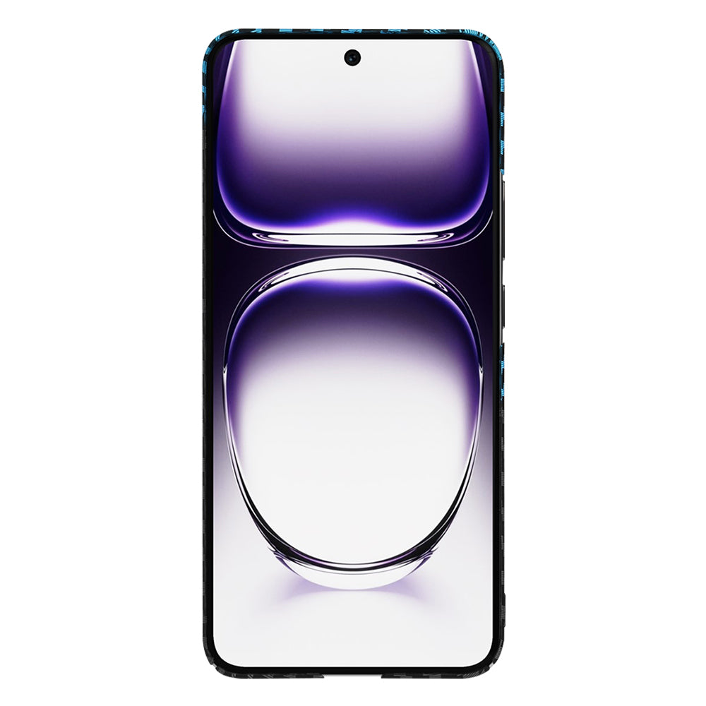 Cover til Oppo Reno12, Techsuit, Carbonite FiberShell, Sort Blå