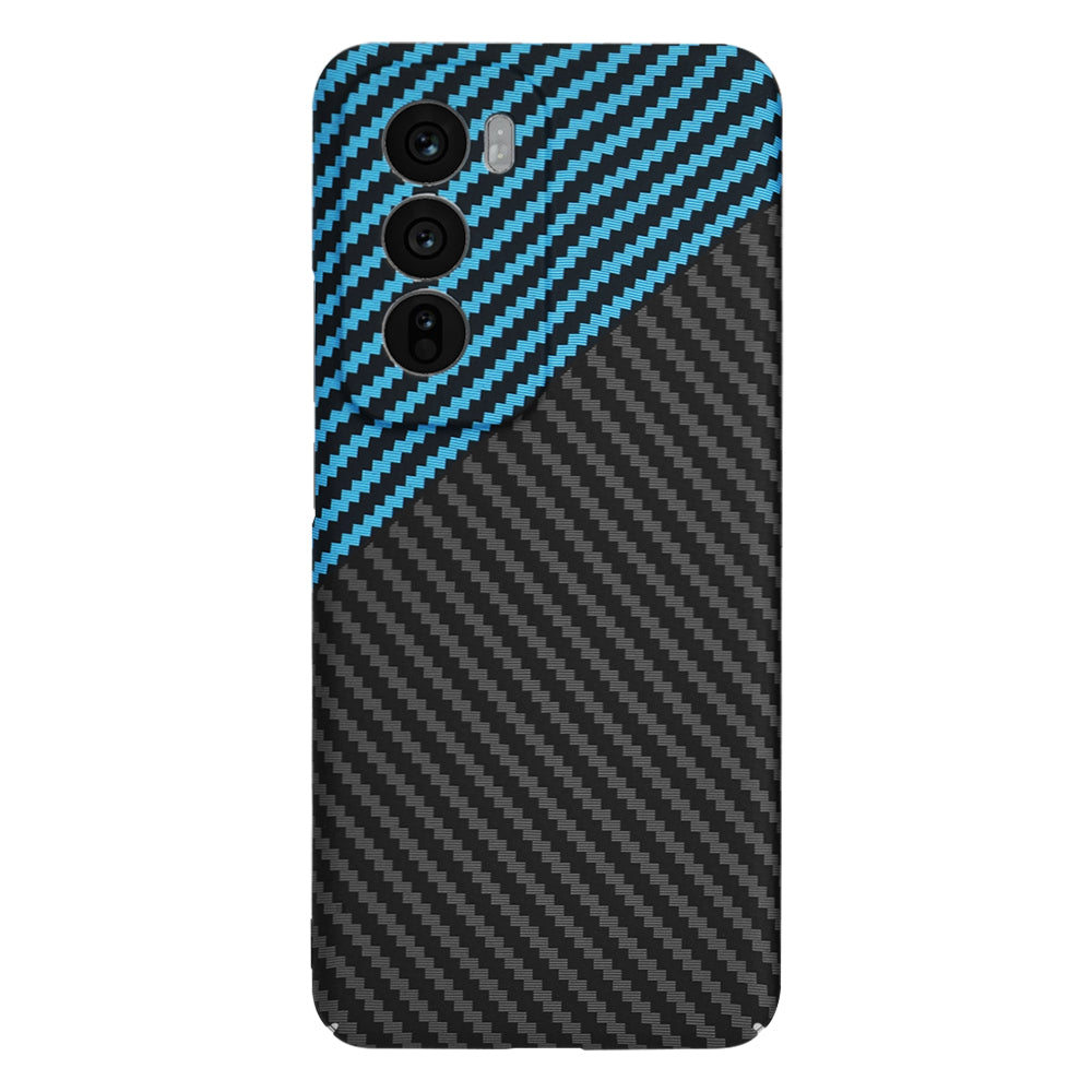 Cover til Oppo Reno12, Techsuit, Carbonite FiberShell, Sort Blå