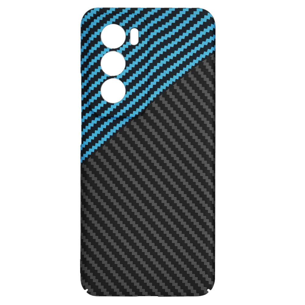 Cover til Oppo Reno12, Techsuit, Carbonite FiberShell, Sort Blå
