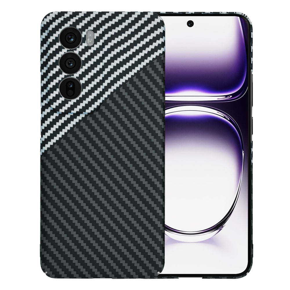 Cover til Oppo Reno12, Techsuit, Carbonite FiberShell, Sort Grå