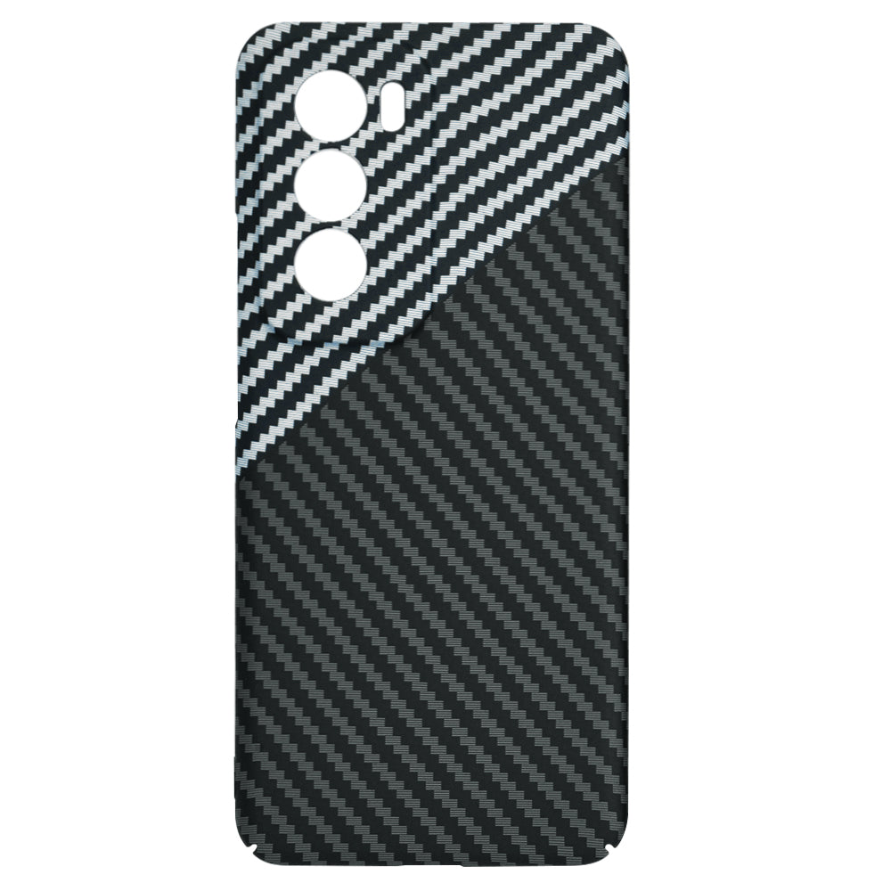 Cover til Oppo Reno12, Techsuit, Carbonite FiberShell, Sort Grå