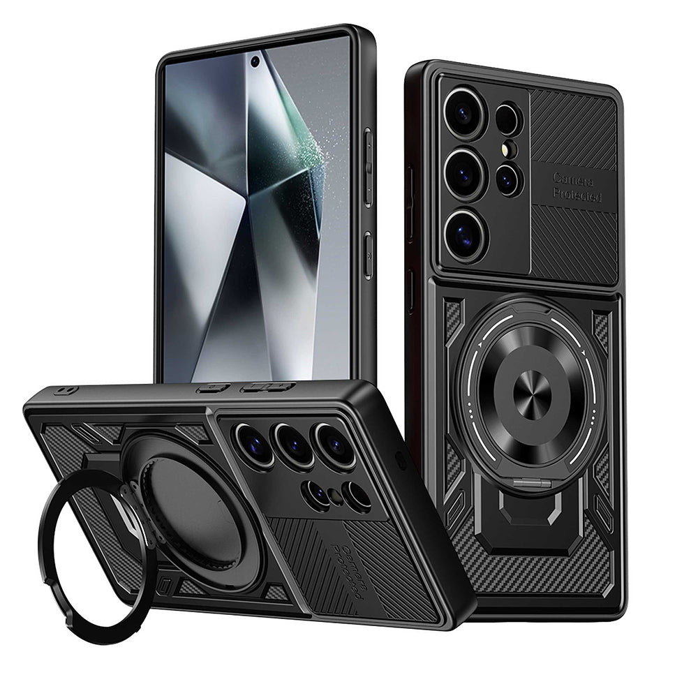 Cover til Oppo Reno14 FS 5G / Reno14 F, Techsuit, RuggedCam, Sort