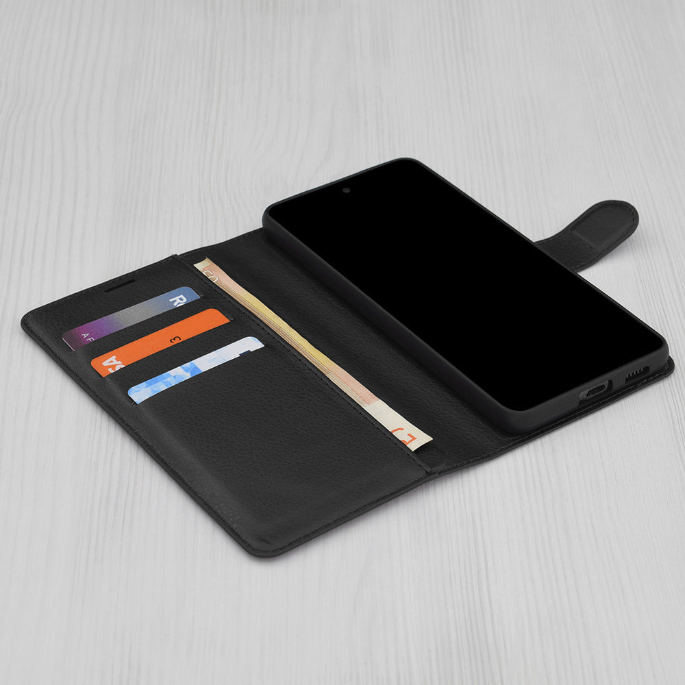 Etui til Oppo Reno14, Techsuit, Leather Folio, Sort