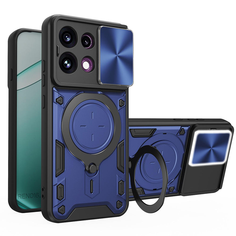 Cover til Oppo Reno16 F / Reno16 FS, Techsuit, CamGuard Pro, Blå