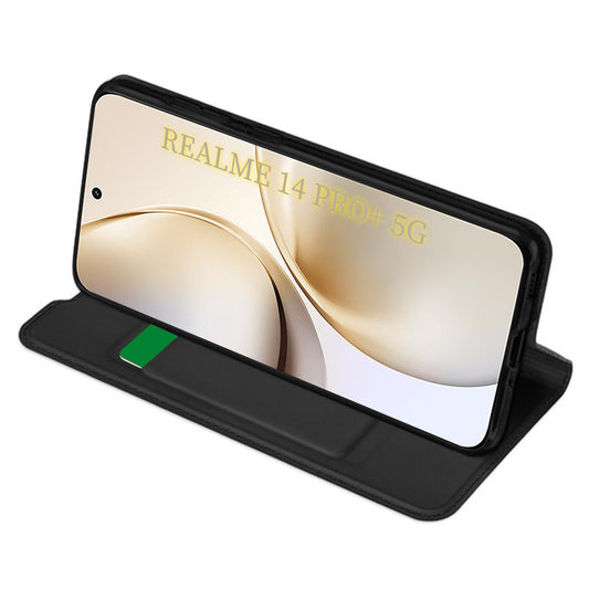 Cover til Realme 14 Pro+, Techsuit, Magskin Book, Sort
