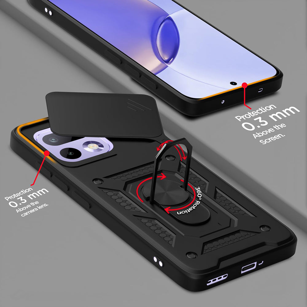 Etui til Realme 16 Pro, Techsuit, CamShield, Sort