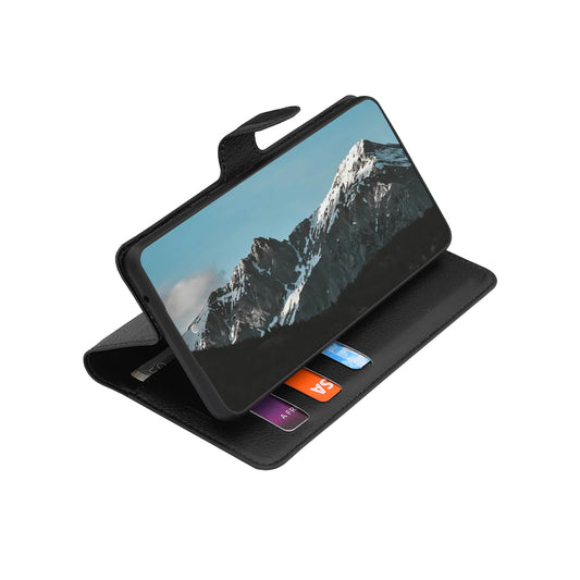 Cover til Realme 16, Techsuit, Leather Folio, Sort