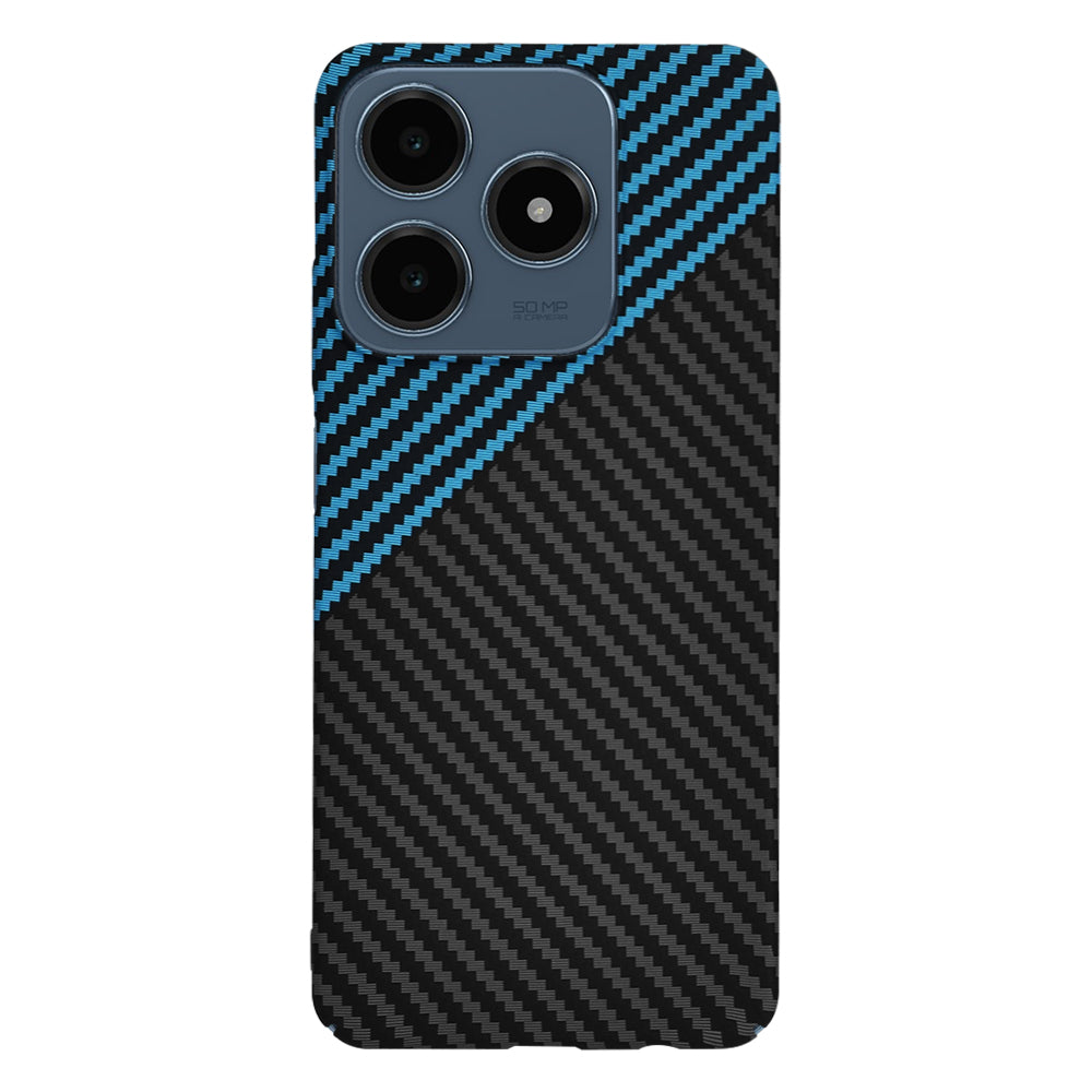 Cover til Realme C63 / C61, Techsuit, Carbonite FiberShell, Sort Blå