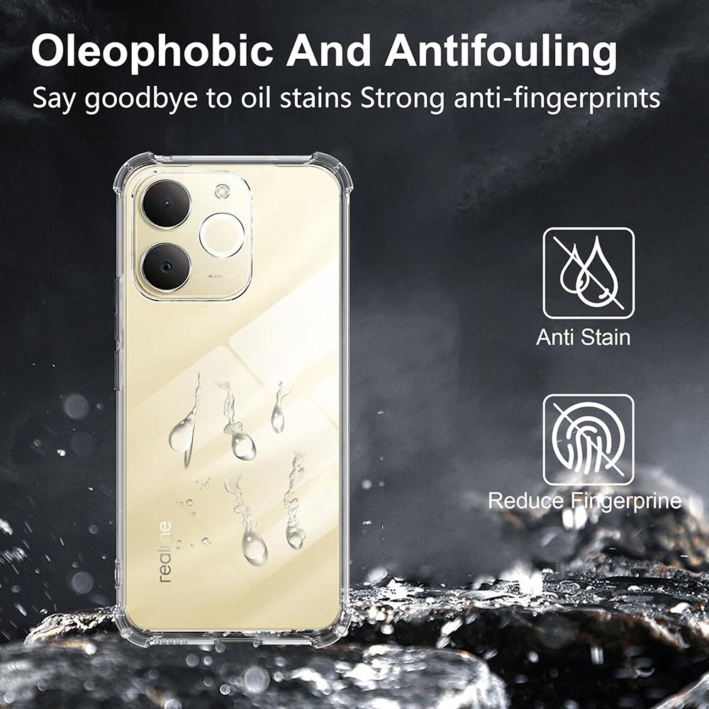 Etui til Realme Note 70T, Techsuit, Shockproof Clear, Gennemsigtig