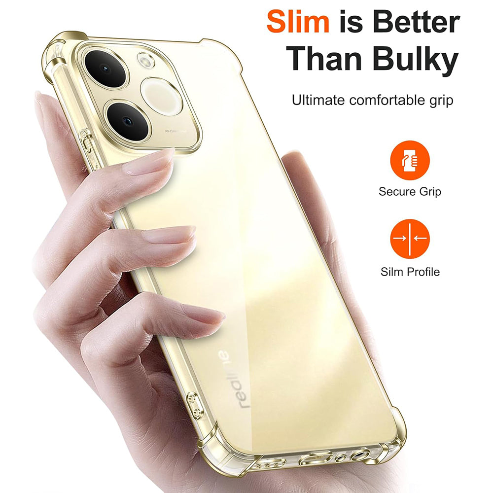 Etui til Realme Note 70T, Techsuit, Shockproof Clear, Gennemsigtig