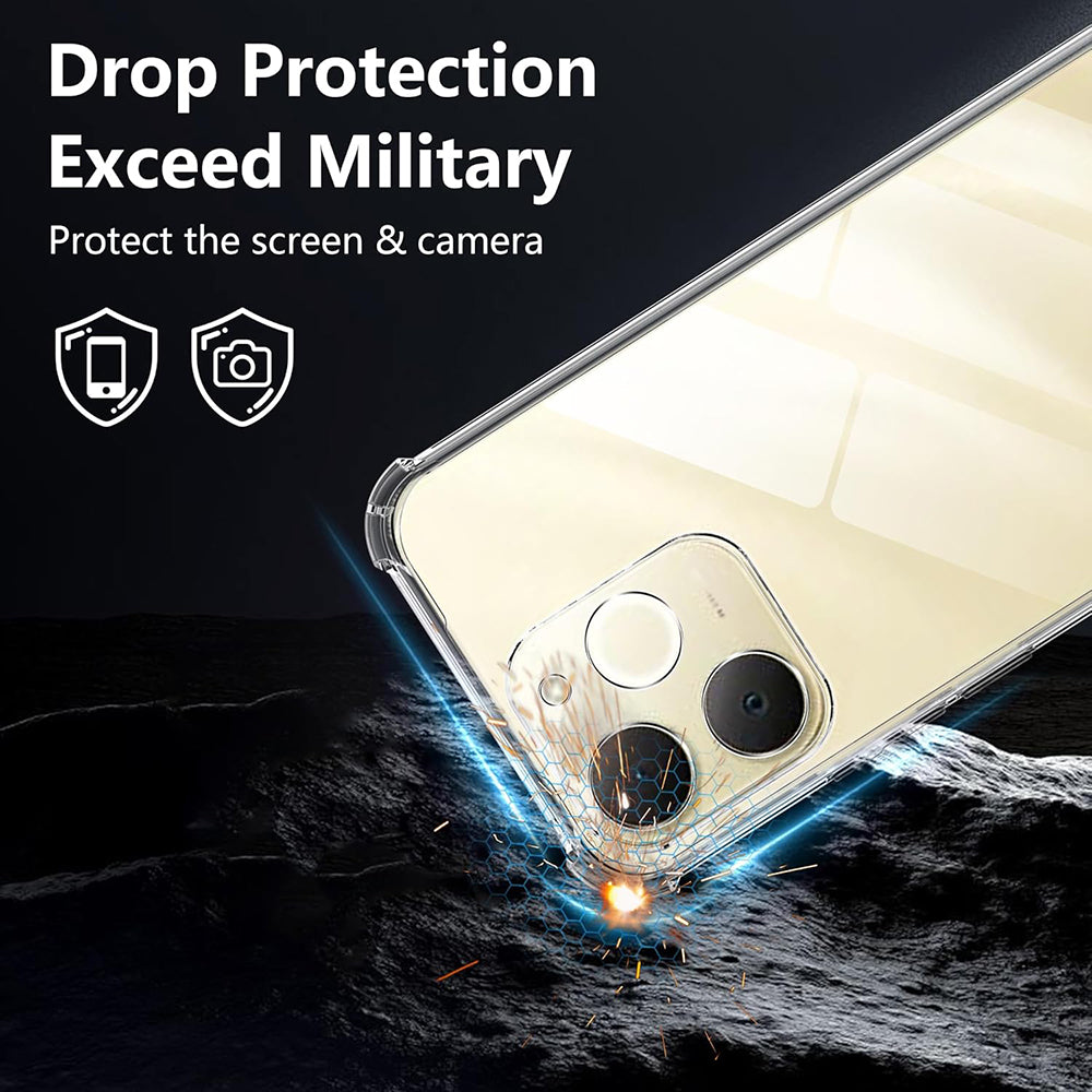 Etui til Realme Note 70T, Techsuit, Shockproof Clear, Gennemsigtig