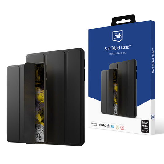 Etui til Samsung Galaxy Tab A9+, 3MK, blød tablet, sort