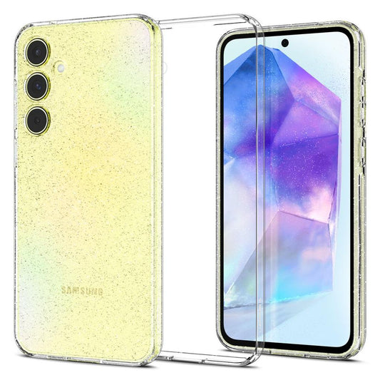 Etui til Samsung Galaxy A55 5G A556, Spigen, Liquid Crystal Glitter, Transparent ACS07538