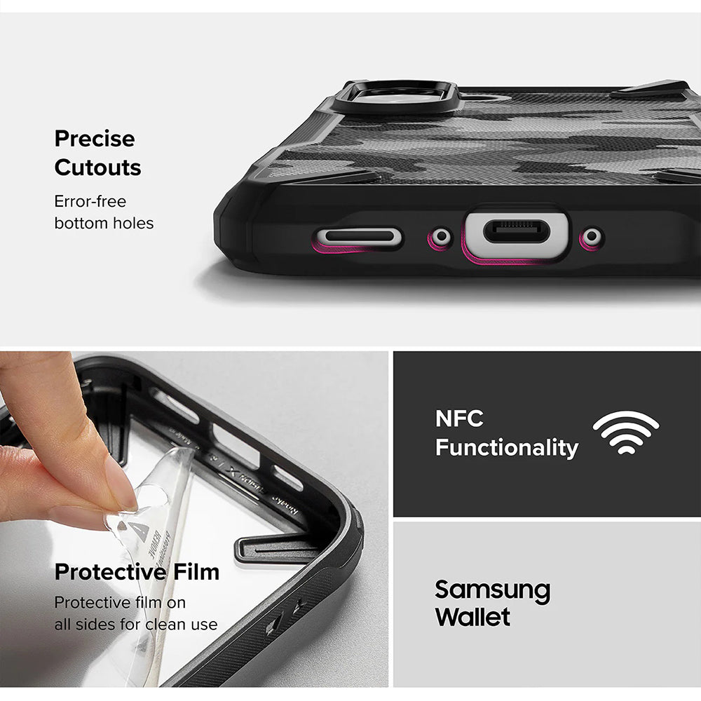 Etui til Samsung Galaxy A56 A566 / A36 A366, Ringke, Fusion X Camo, Sort