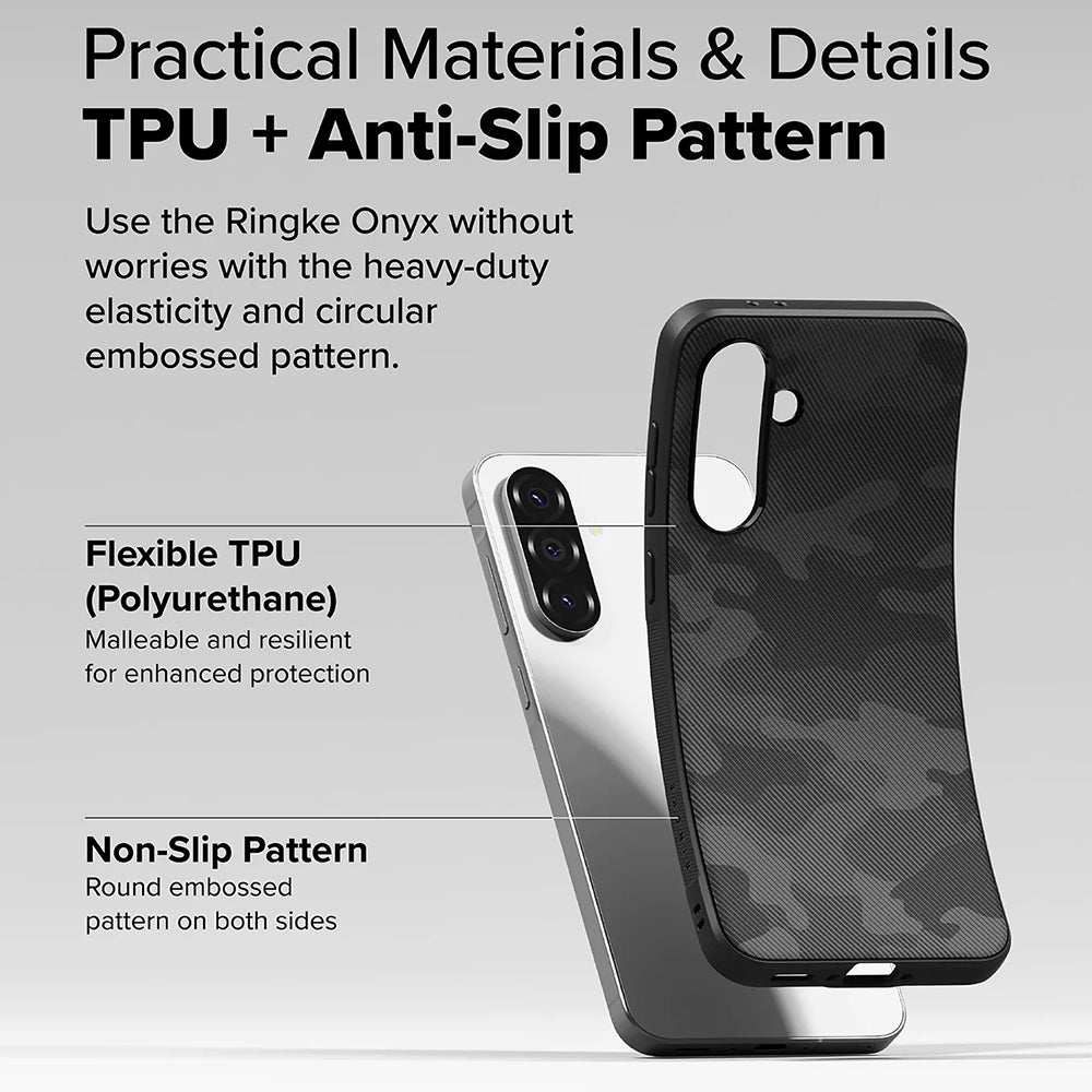 Etui til Samsung Galaxy A56 A566 / A36 A366, Ringke, Onyx Camo, Sort