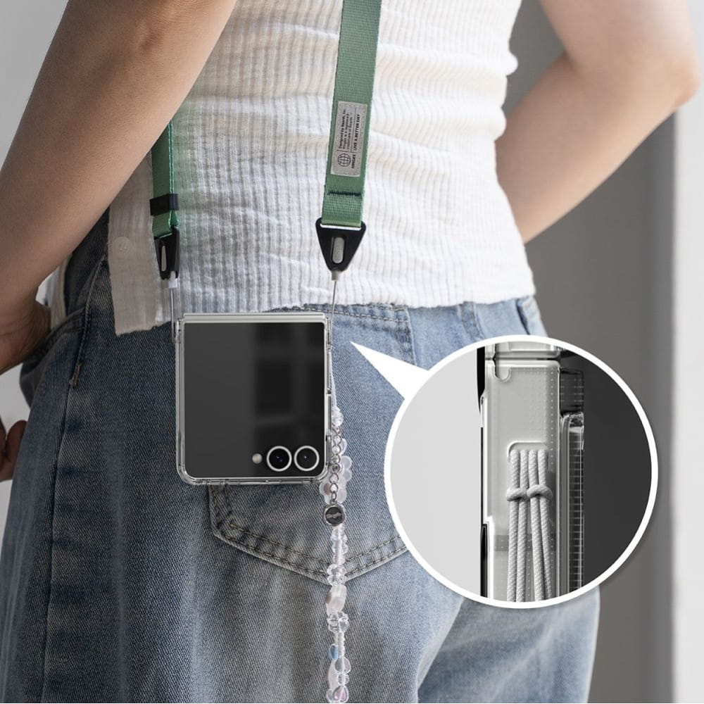 Etui til Samsung Galaxy Z Flip7 F766, Ringke, Fusion, Gennemsigtig