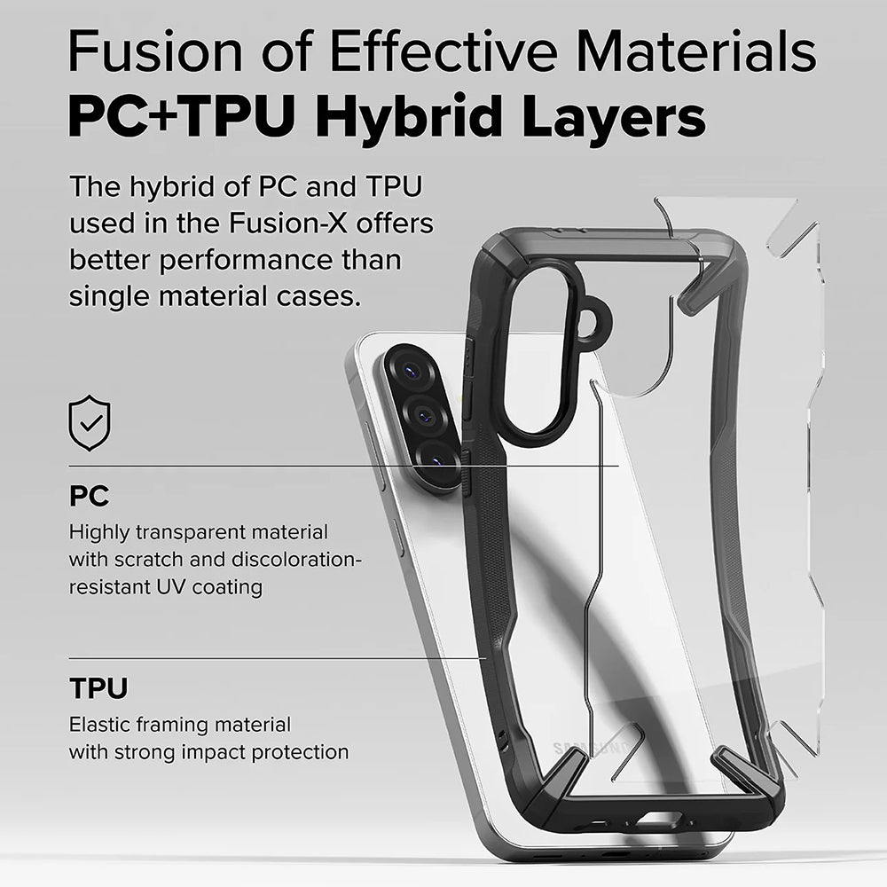 Etui til Samsung Galaxy A56 A566 / A36 A366, Ringke, Fusion X, Sort