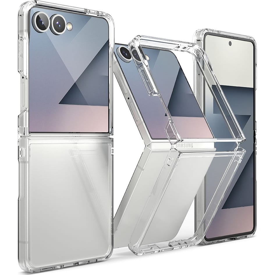 Etui til Samsung Galaxy Z Flip7 F766, Ringke, Fusion, Gennemsigtig