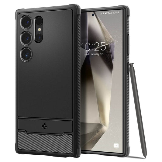 Etui til Samsung Galaxy S24 Ultra S928, Spigen, Rugged Armour, Sort ACS07286