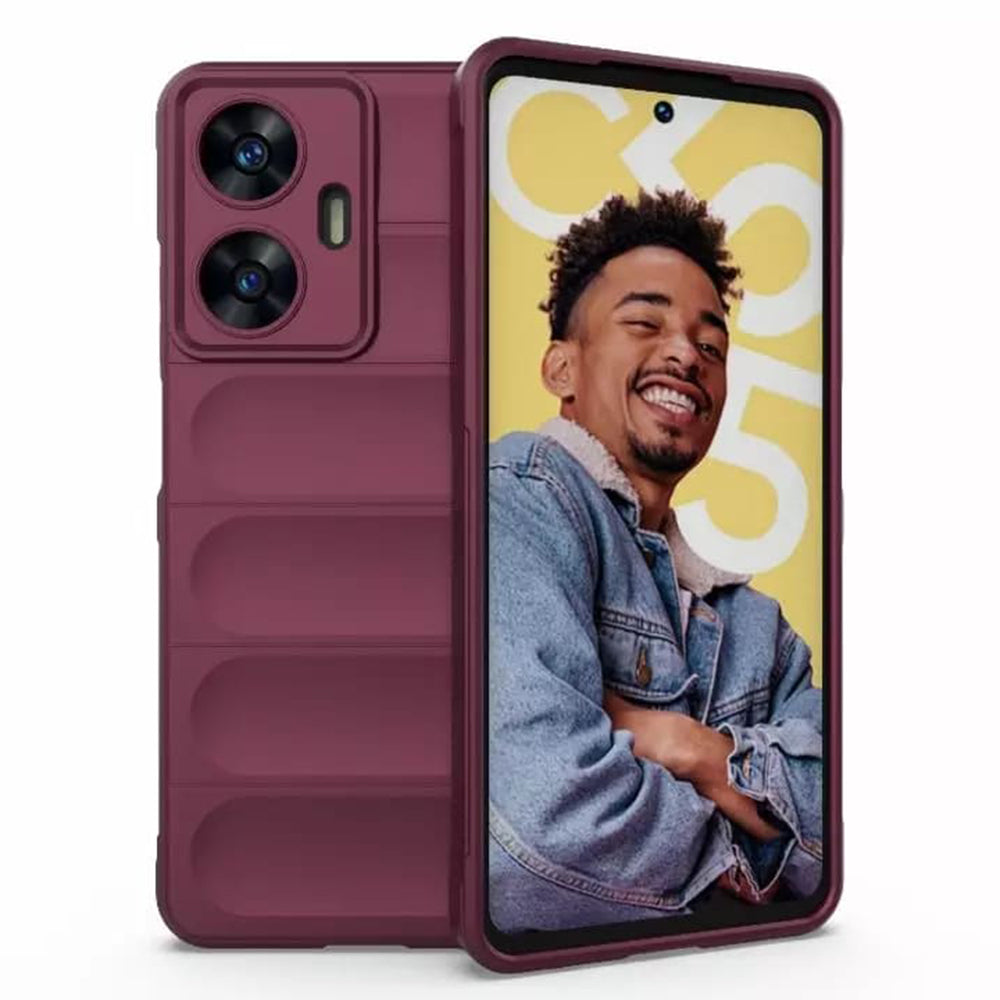 Cover til Samsung Galaxy A07 4G A075, Techsuit, Magic Shield, Vinrød