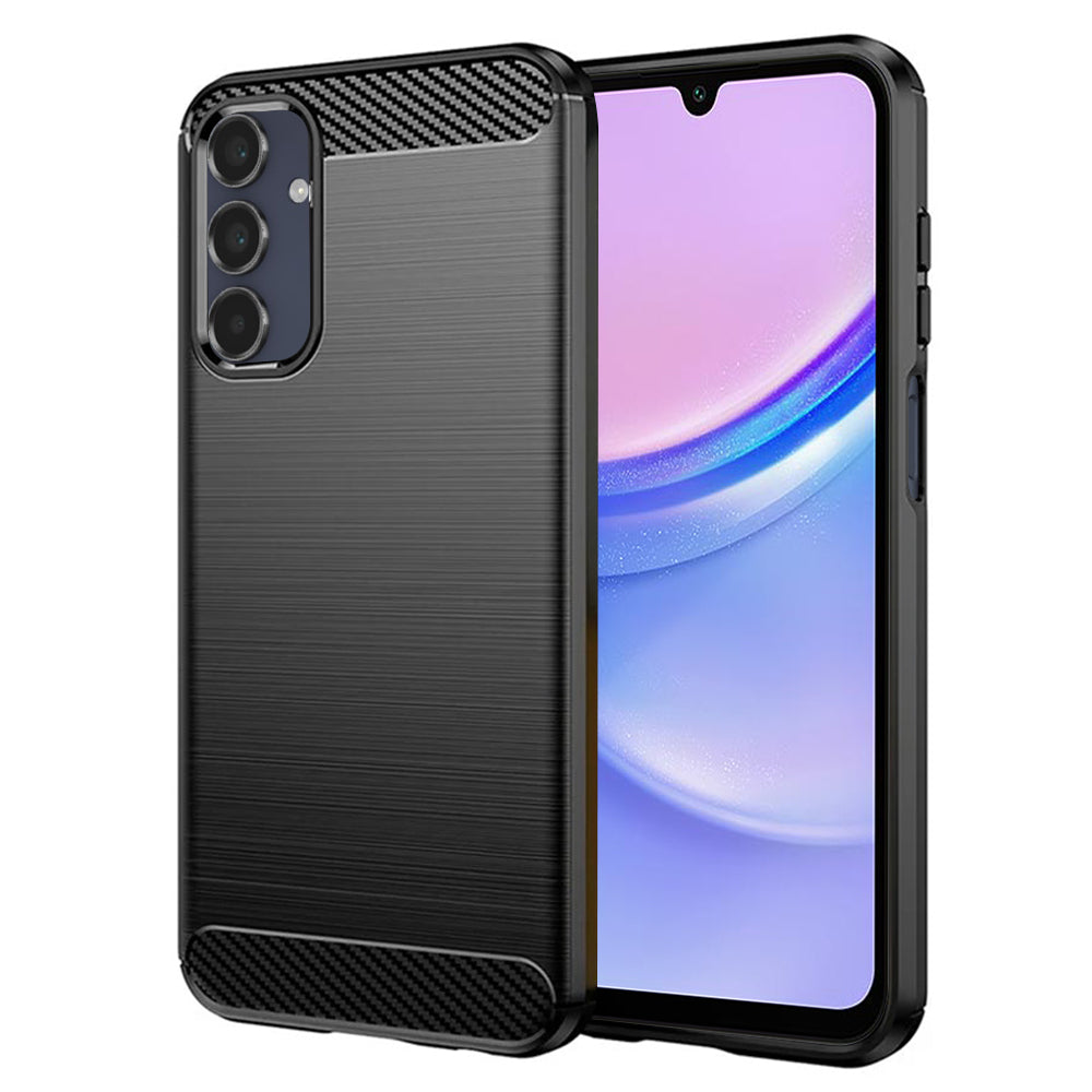 Cover til Samsung Galaxy A15 5G A156 / A15 A155, Techsuit, Carbon, Sort